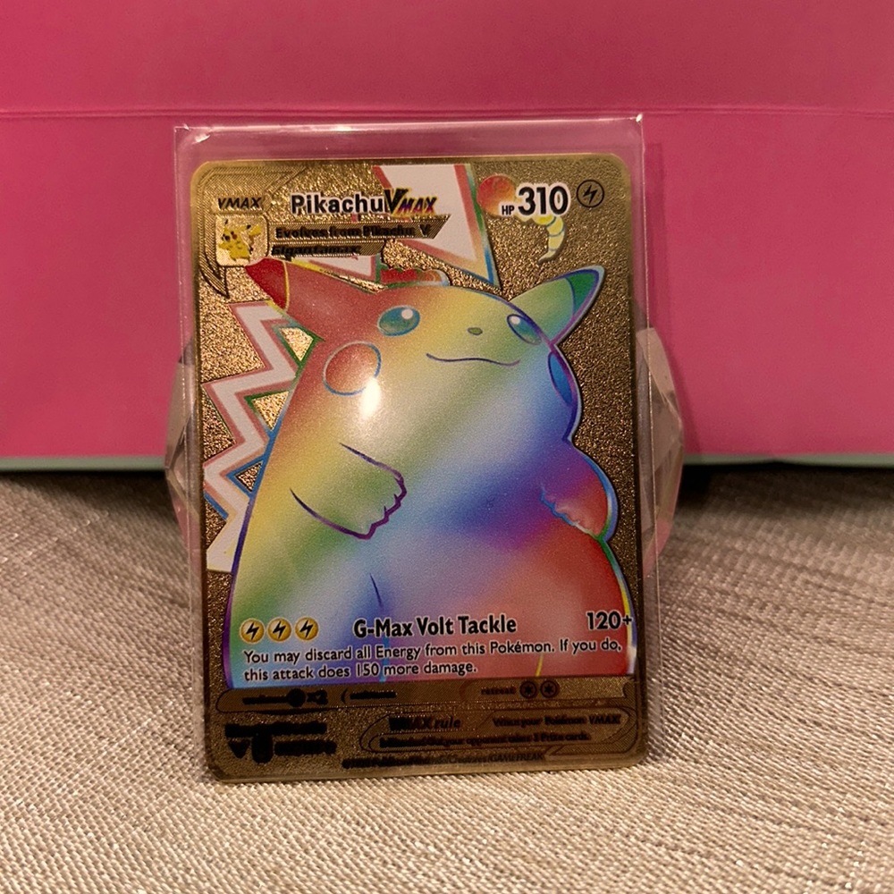 Pokémon TCG pikachu VMAX Voltage 044/185 holo secret rare, HP310 Gold Metal